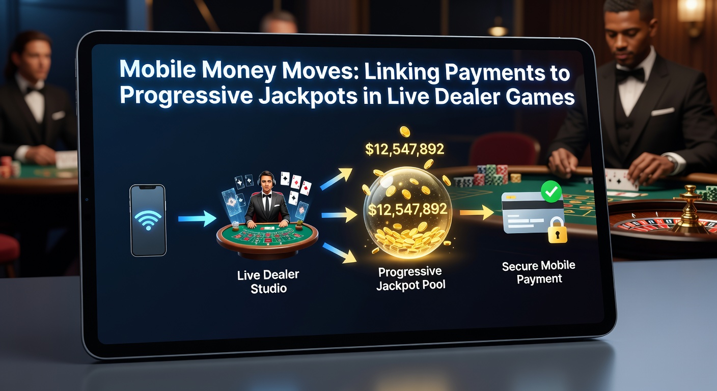 Live dealer roulette wheel spinning on a split-screen mobile interface, showing a soaring progressive jackpot linked to a recent mobile deposit notification