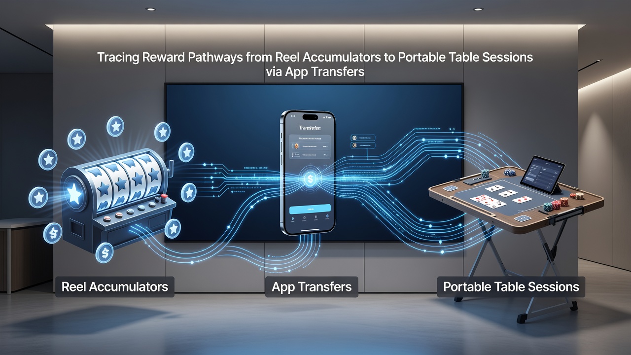 Mobile app screen displaying accumulator balance moving into a live table game wallet